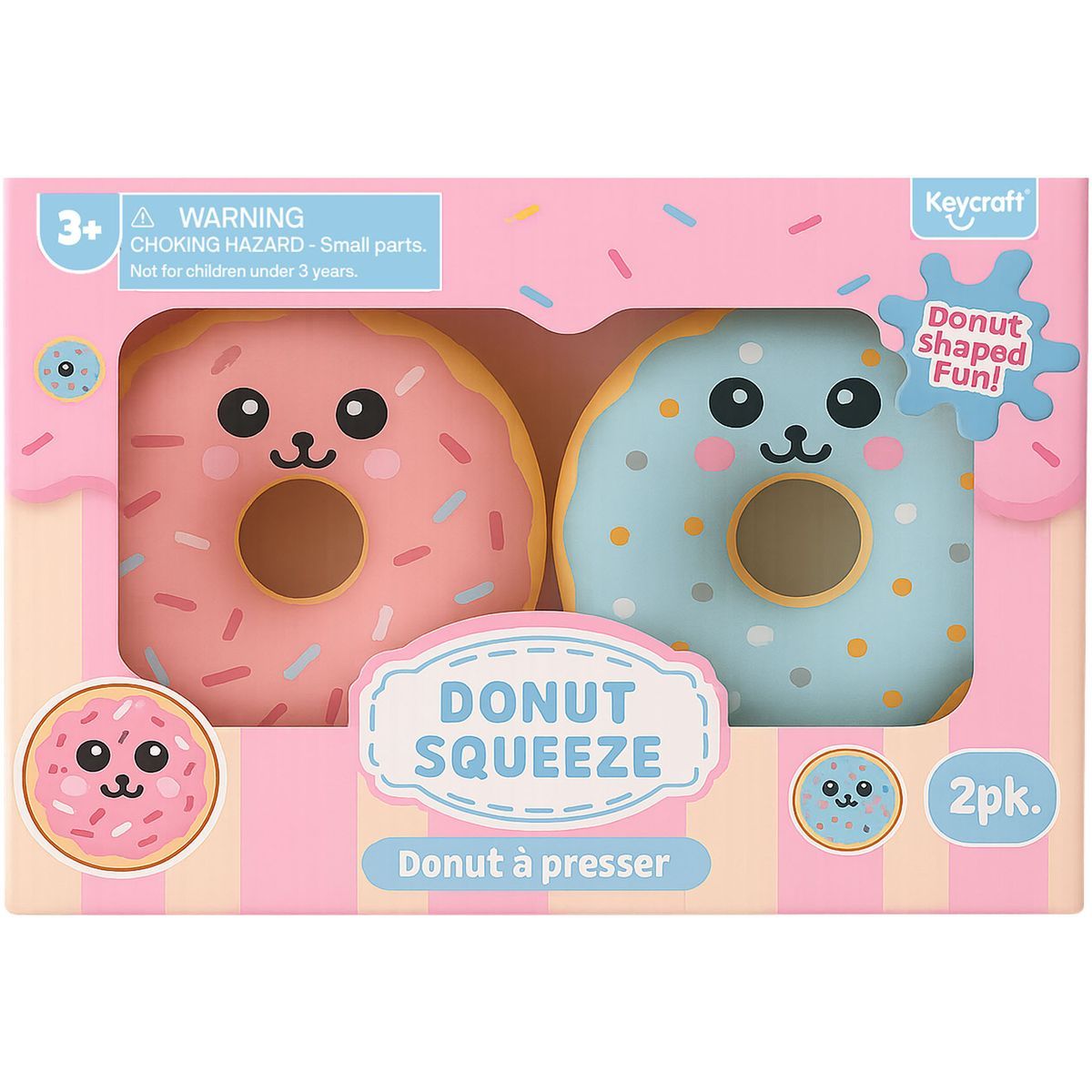 Alltoys Mačkací Donut s obličejem 2 ks