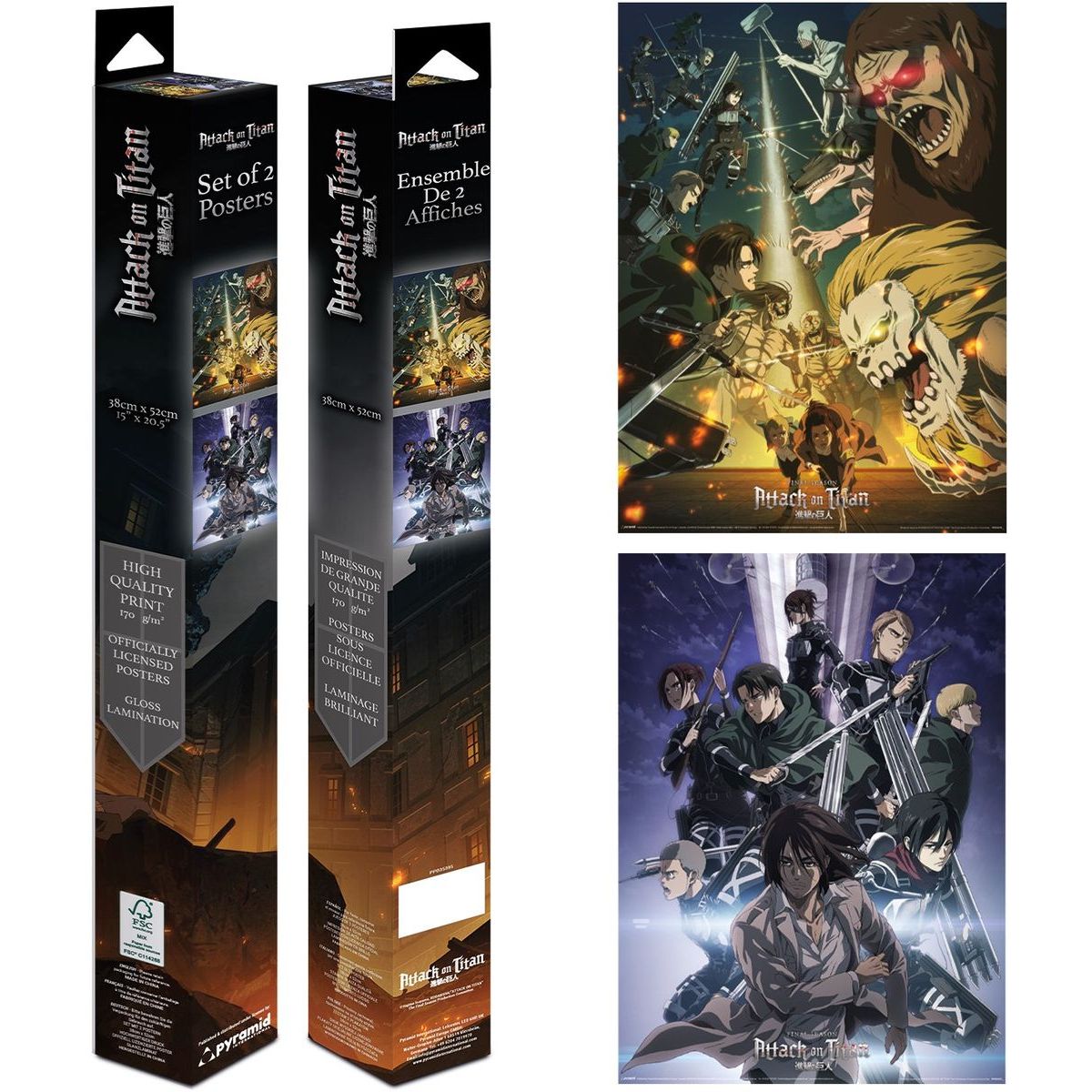 Paladone Attack on Titan Set plakátů mini 2 ks