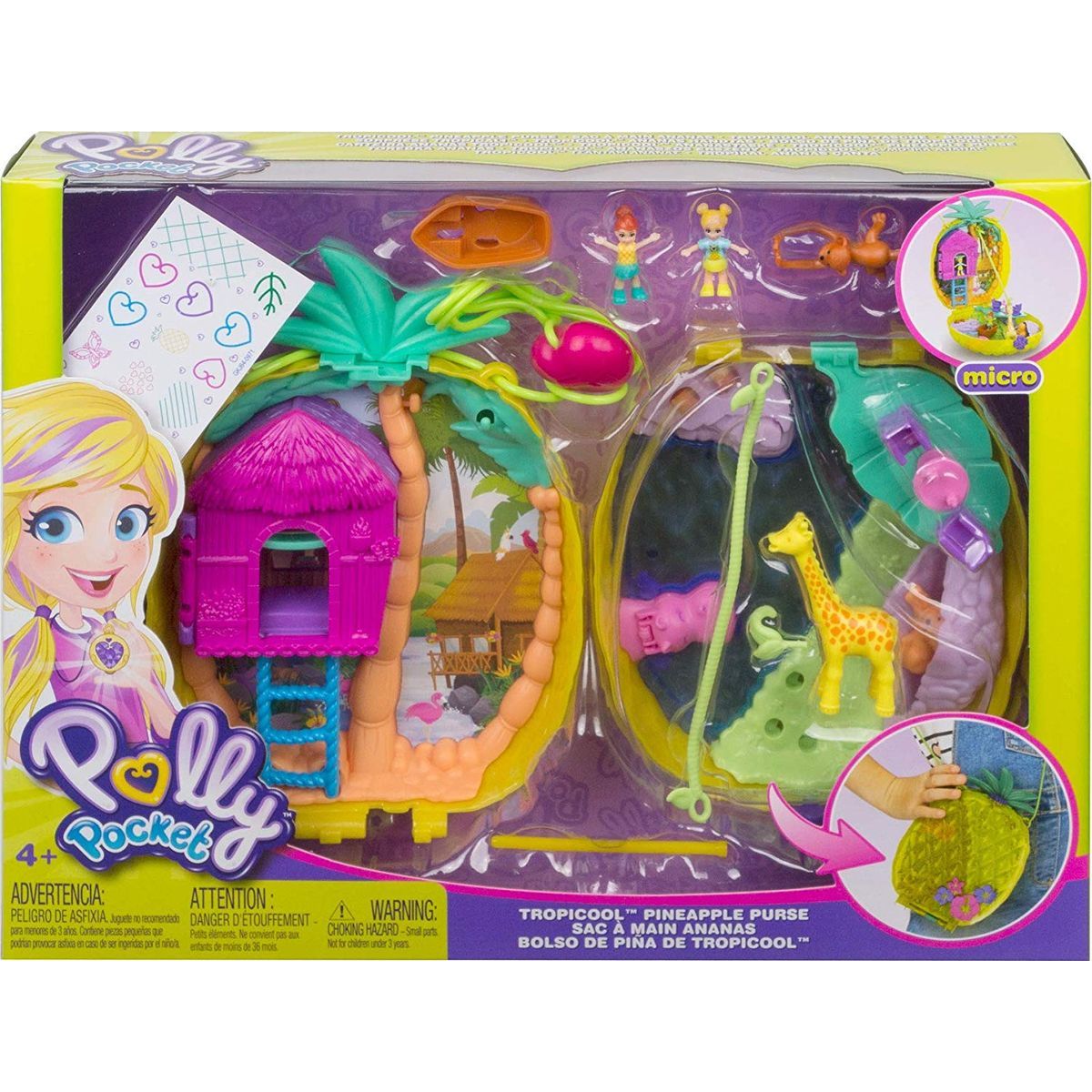 Mattel Polly Pocket pidi pocketková kabelka ananas