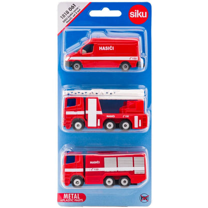 Siku 1043181806100 česká verze Set hasičská sada 3 aut