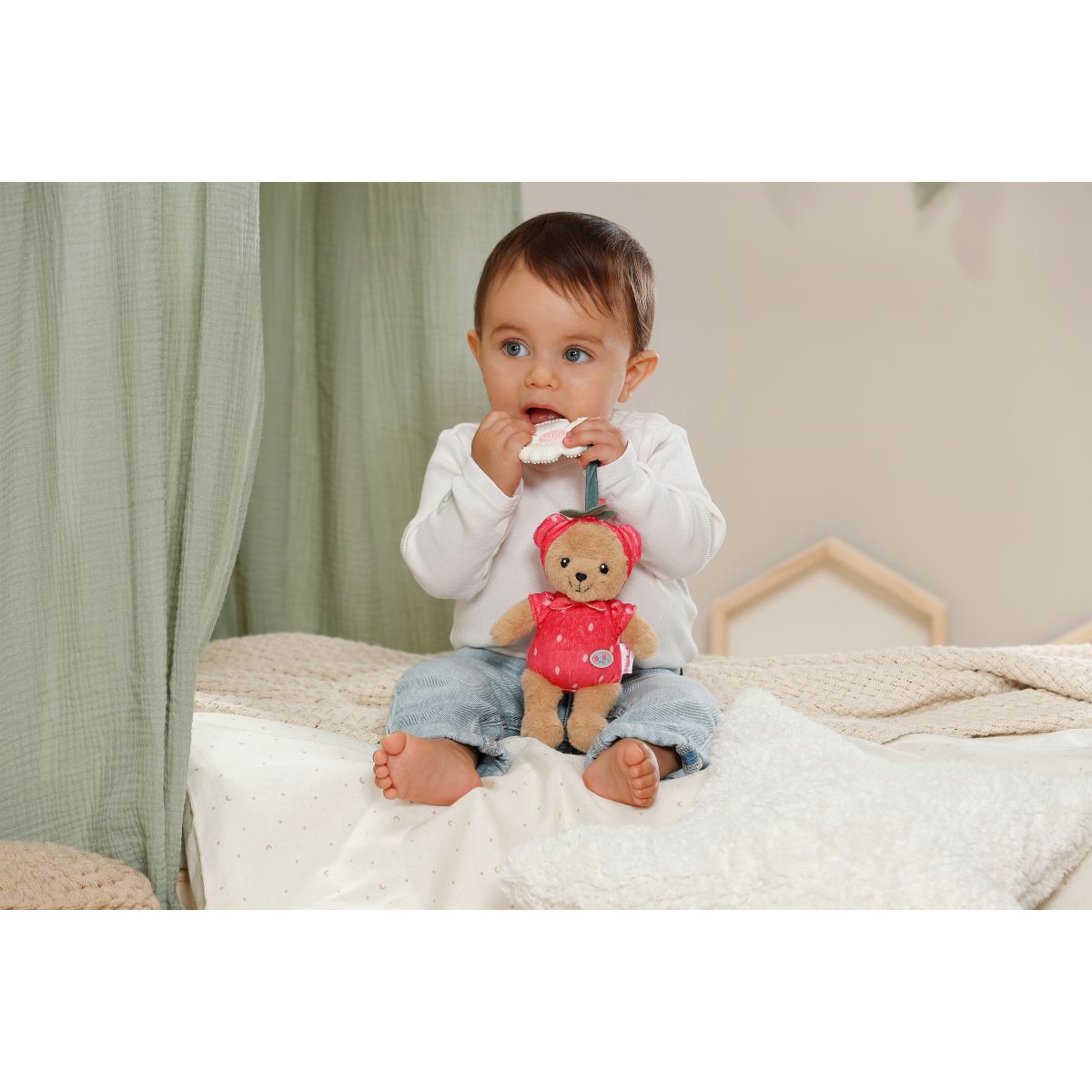 BABY born for babies Medvídek Teddy jahůdka 18 cm