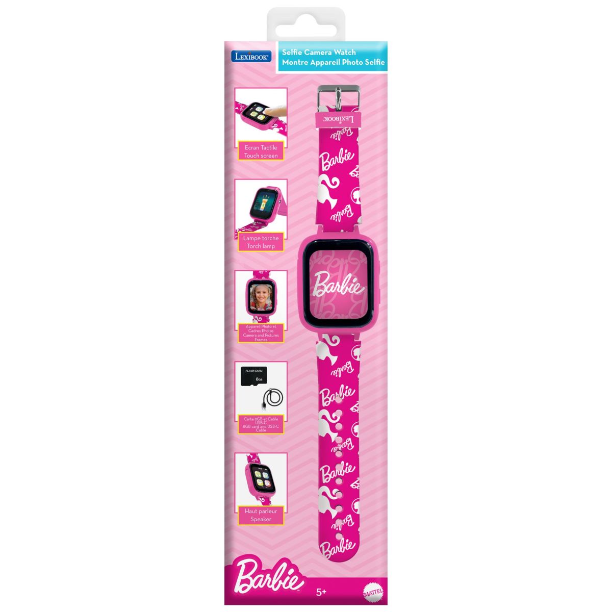 Lexibook Hodinky s kamerou Barbie a 8GB SD kartou