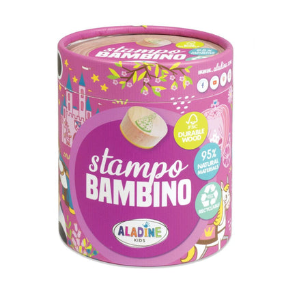 Dětská dřevěná razítka Aladine Stampo Bambino 8 ks Princezny