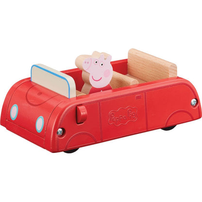 Peppa Pig dřevěné rodinné auto a figurka Peppa