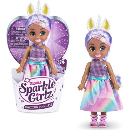 Zuru Sparkle Girlz Winter Princess jednorožec fialové vlasy