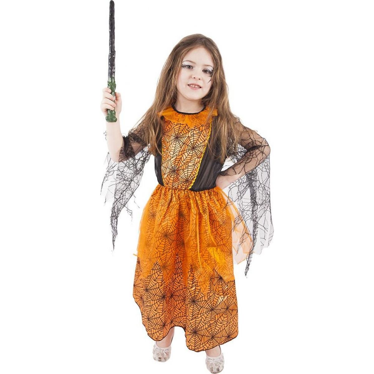 Rappa Karnevalový kostým čarodějnice halloween 105 - 116 cm vel. S