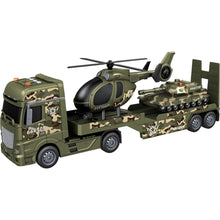 Sparkys CITY SERVICE CAR - 1:12 Vojenský tahač s vrtulníkem a tankem