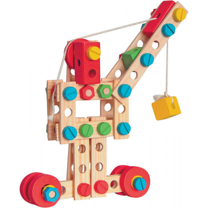 Woody Constructor Montážní stavebnice v kyblíku 140 dílů