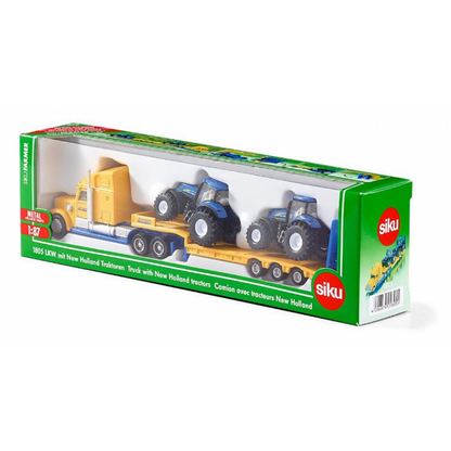 Siku 1805 Farmer Tahač s vlekem a 2 traktory New Holland 1:87