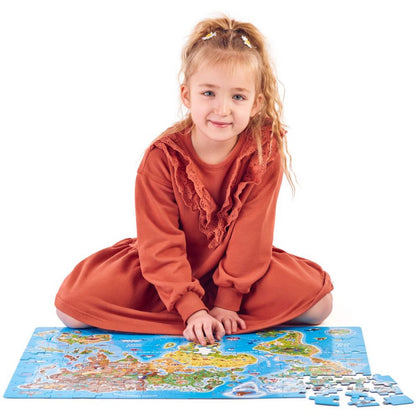 Popular Puzzle Mapa světa 160 dílků CZ verze