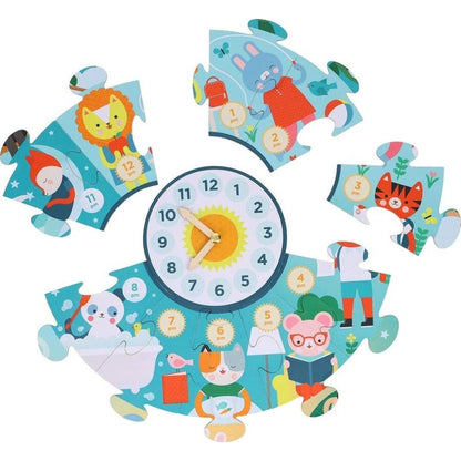 Petit Collage Podlahové puzzle Ilustrované učební hodiny - Poškozený obal