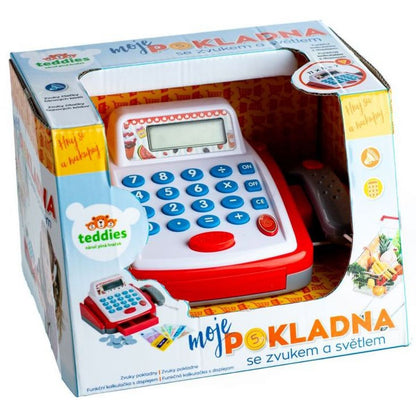 Plastová digitální pokladna 18cm s doplňky