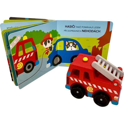 SUN Moje první Hasičské auto Kniha a hračka dárkový box