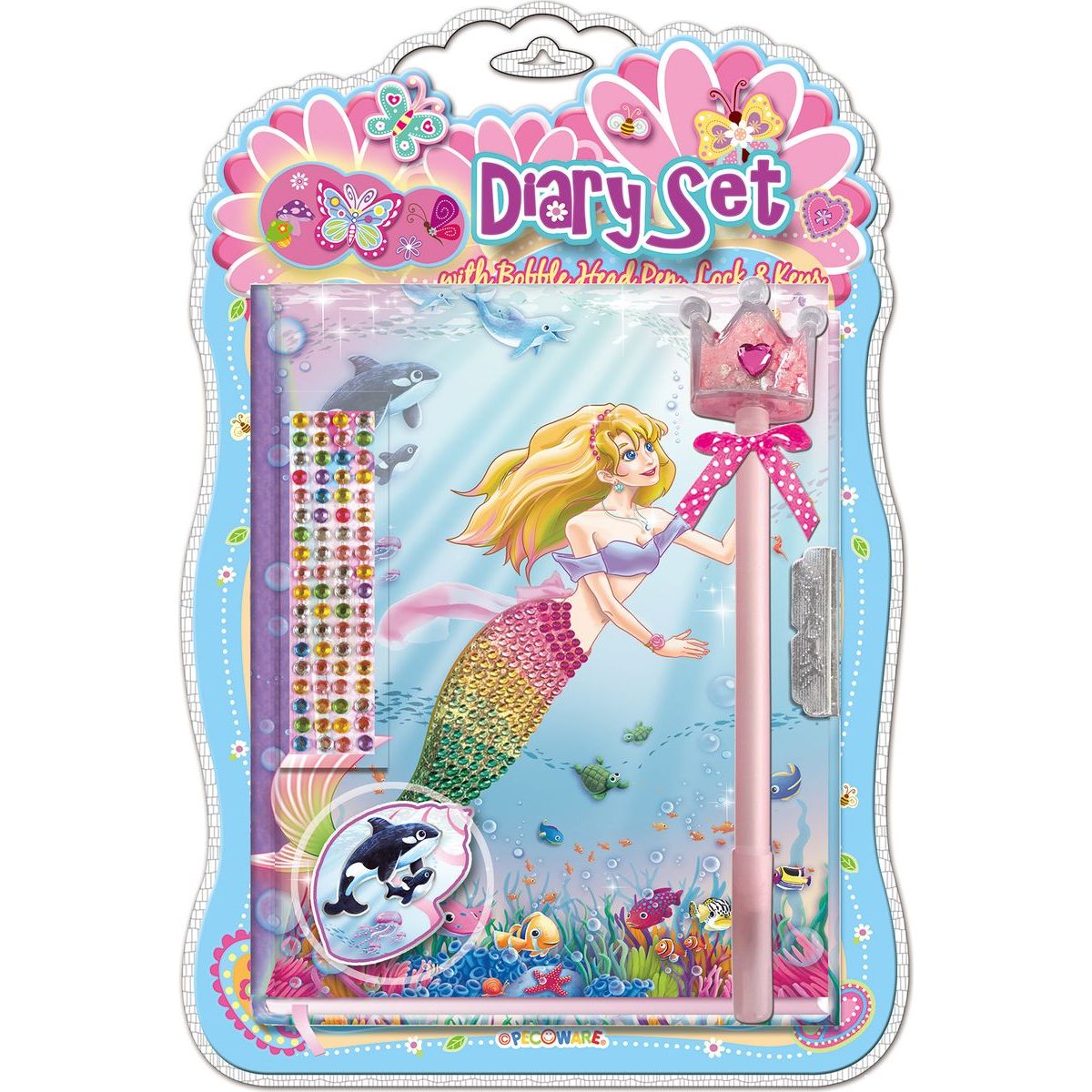 Alltoys Deník set s tužkou Mořská víla