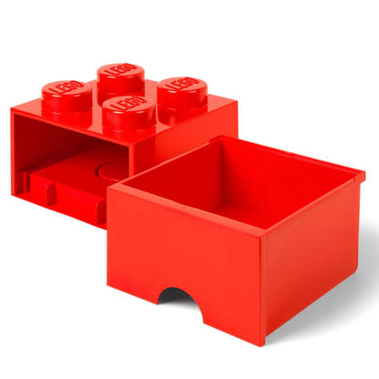 LEGO® úložný box 4 s šuplíkem 25 x 25 x 18 cm - Červená