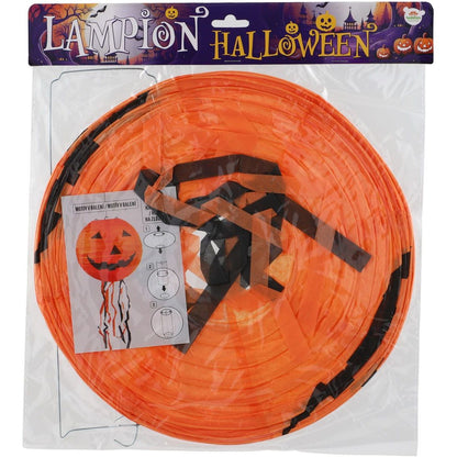 Teddies Lampion koule Halloween se střapci papír průměr 30cm v sáčku (bez hůlky) 3 druhy karneval