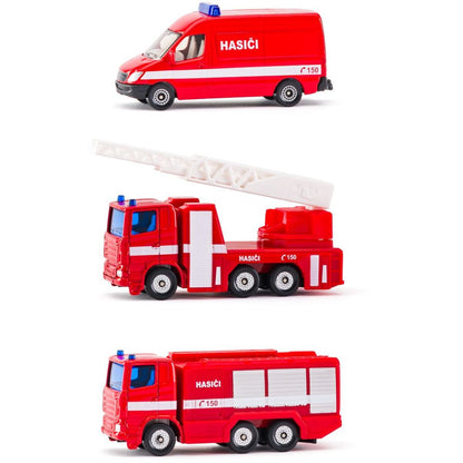 Siku 1043181806100 česká verze Set hasičská sada 3 aut