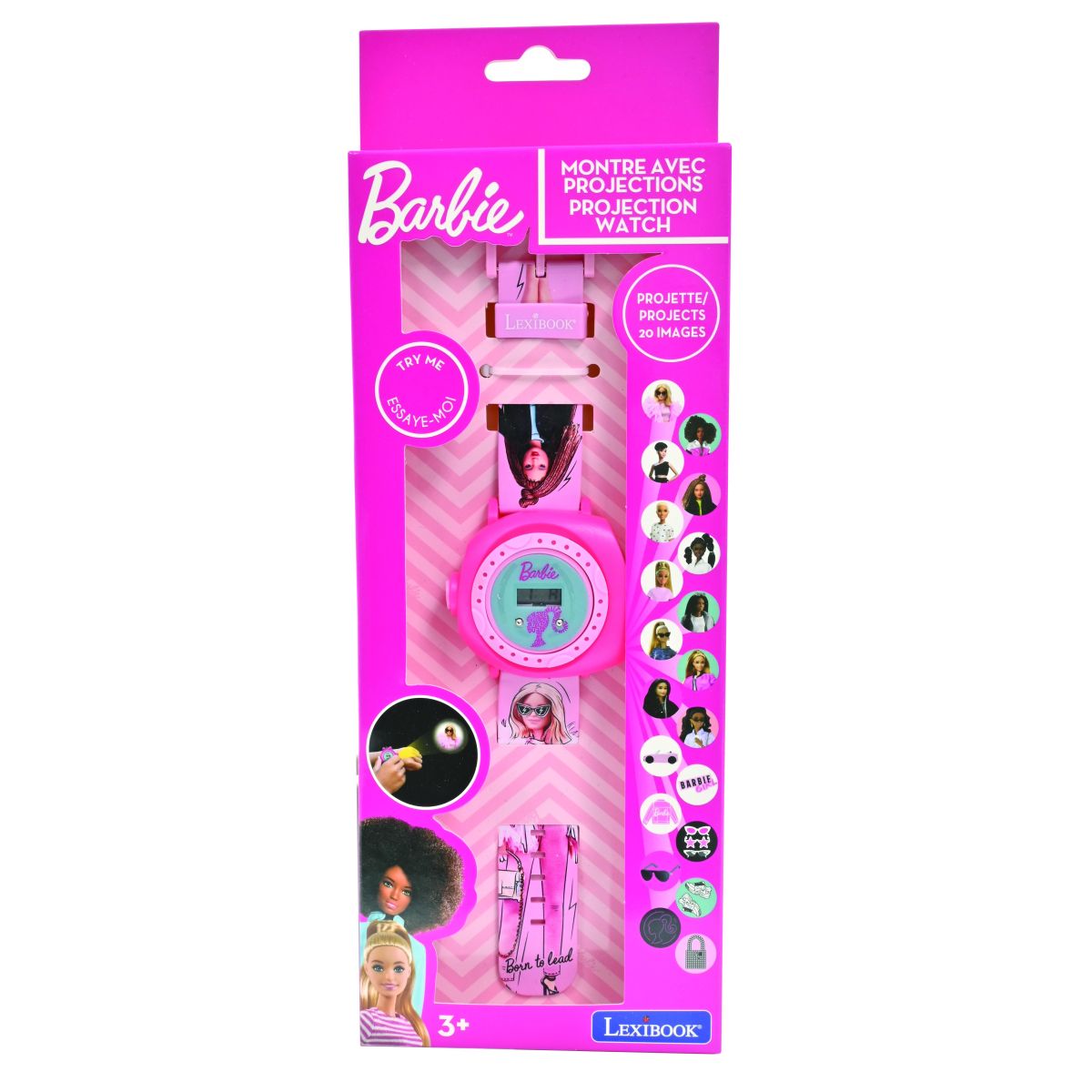 Lexibook Digitální promítací hodinky Barbie s 20 obrázky