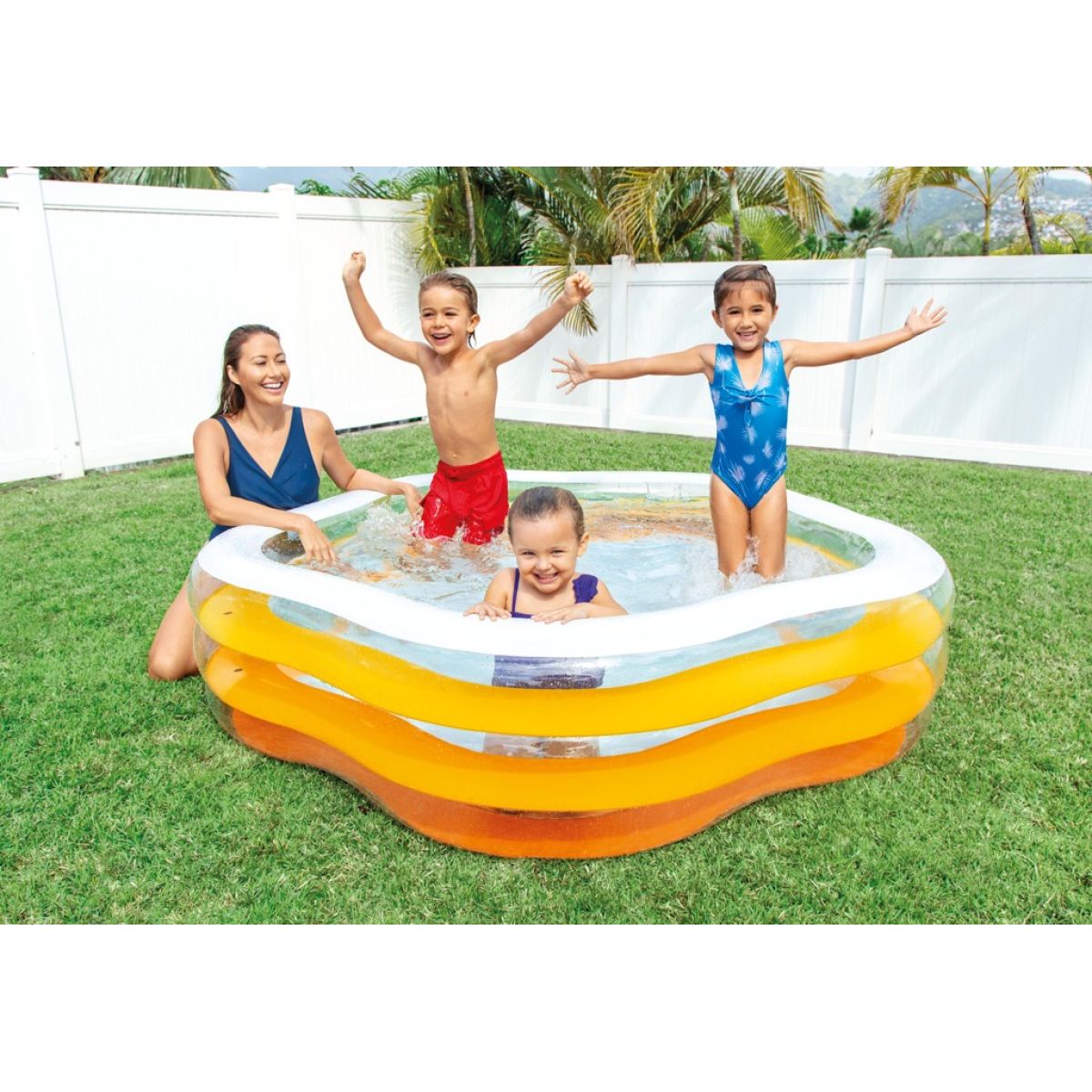 Intex 56495 Bazén barevný pětiúhelník 185x180cm