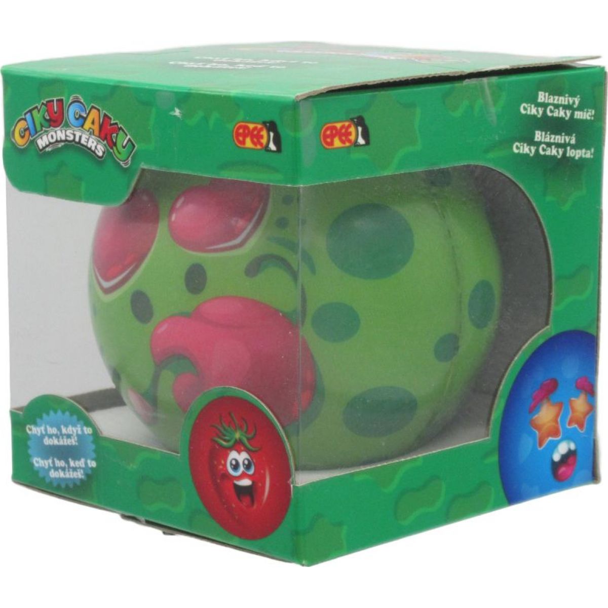 Epee Ciky Caky Monsters bláznivý míč zelený 10 cm