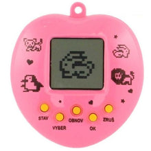 Zvířátko Tamagochi elektronické přívěsek se šňůrkou se zvukem 5 x 6 cm růžová