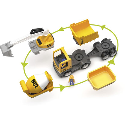 ECO MultiGO Build set - figurky Igráčků stavbařů s auty