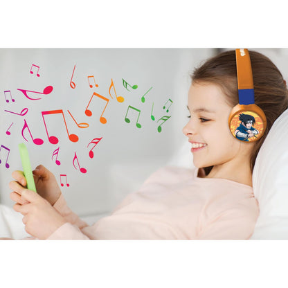 Lexibook 2v1 bluetooth skládací sluchátka Naruto s limitem hlasitosti