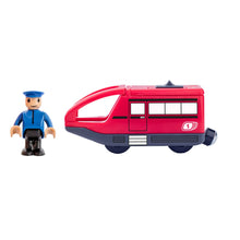 Woody Moderní elektrická mašinka červená