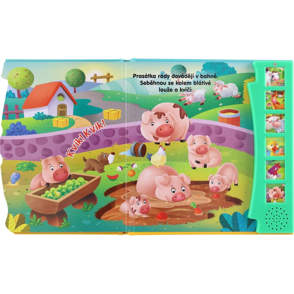 FONI Book Zvuková knížka Zvířátka na farmě Objevuj zvuky CZ verze