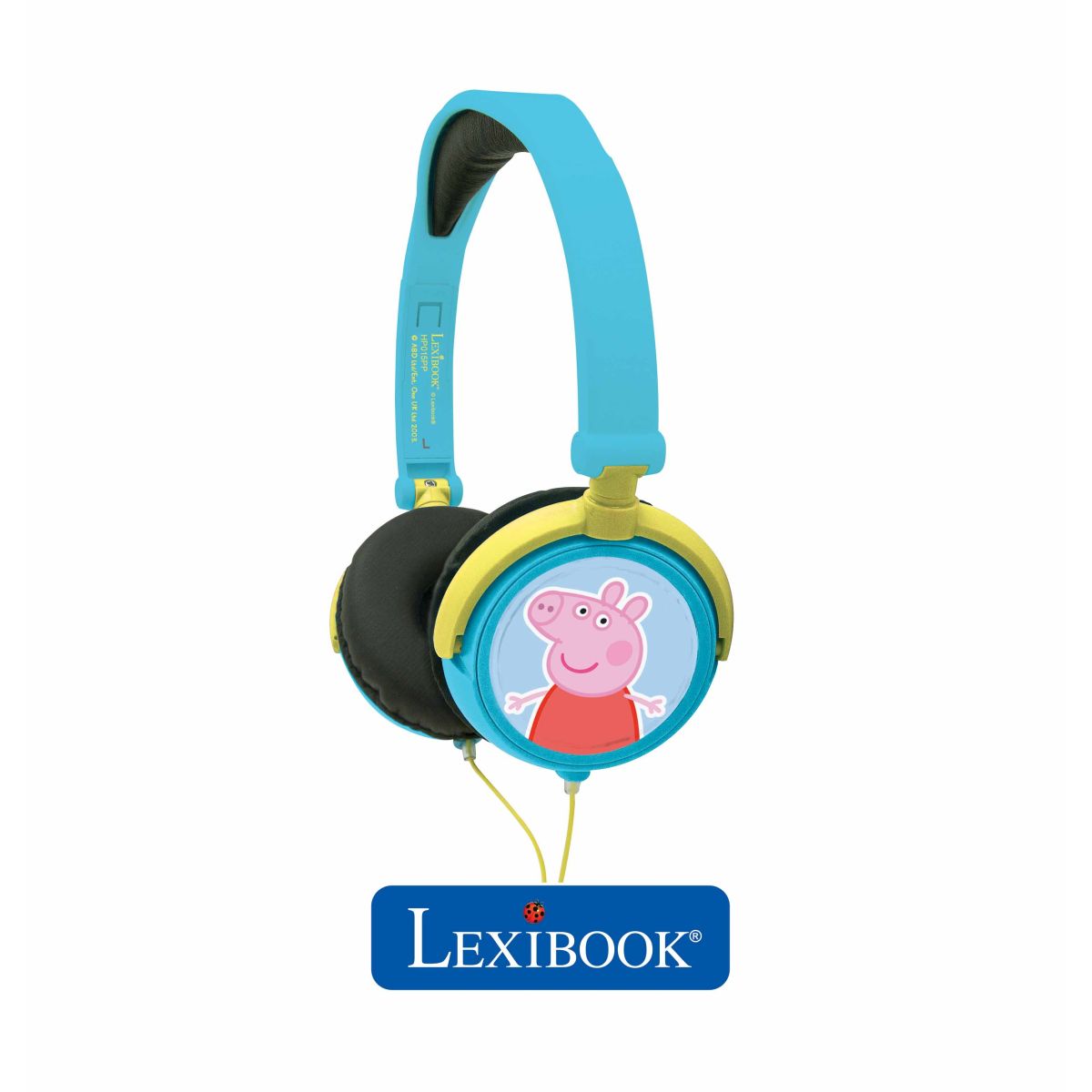 Lexibook Skládací drátová sluchátka Prasátko Peppa s limitem hlasitosti