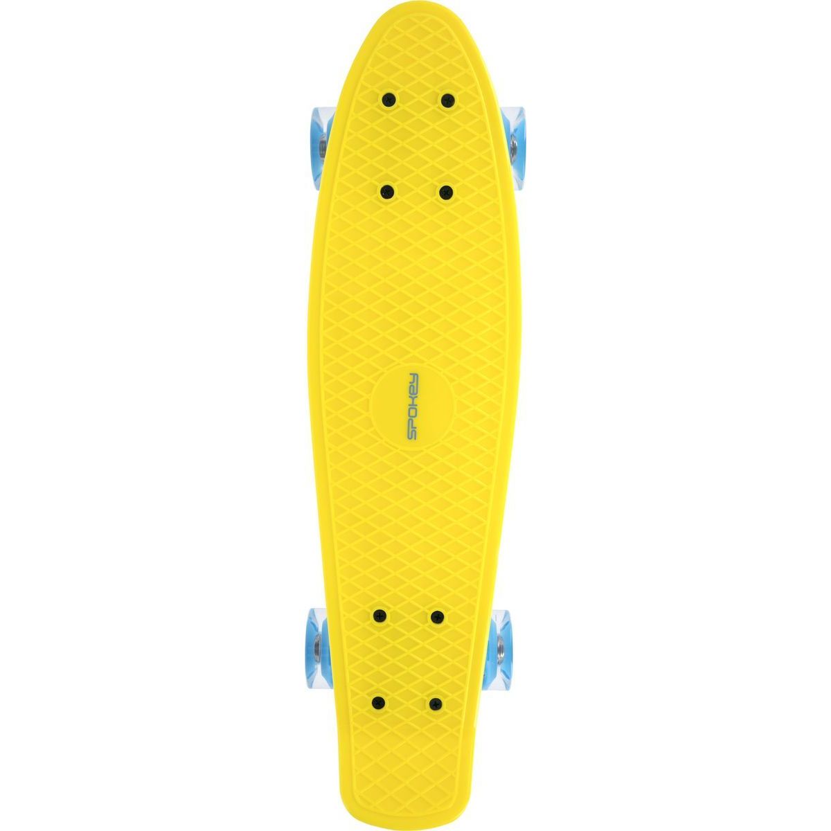 Fish Pennyboard se svíticími LED kolečky, žlutý