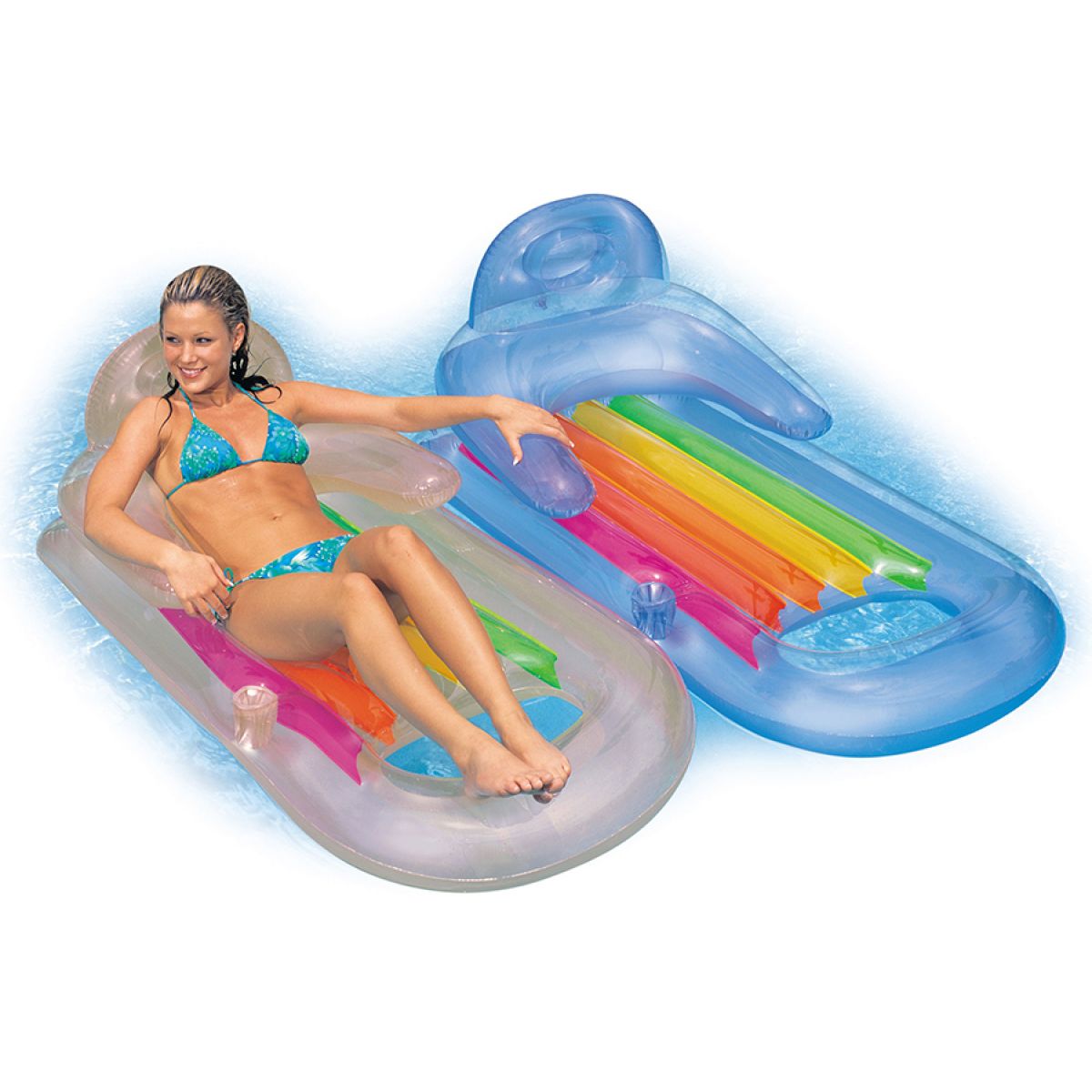 Intex 58802 Nafukovací lehátkové křeslo 160 x 85 cm - Modrá