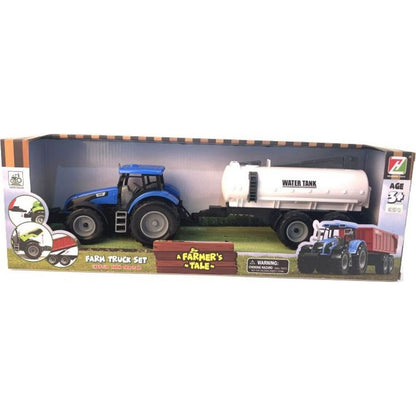 Alltoys Traktor na setrvačník s cisternou modrý