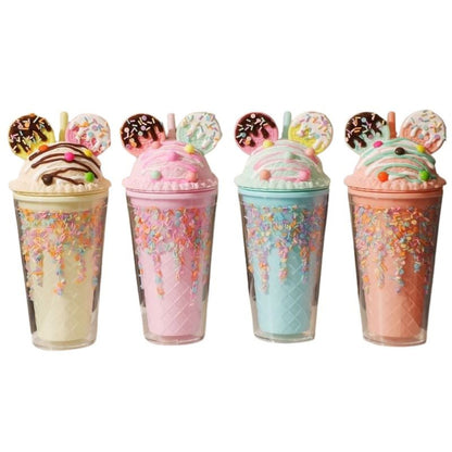 Sparkys Kelímek s víčkem a brčkem Oreo 480ml - růžová