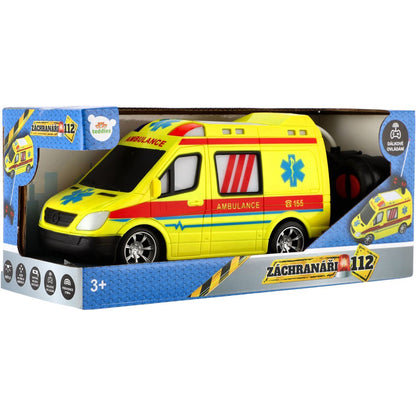 Teddies Auto RC ambulance plast 20 cm 27 MHz