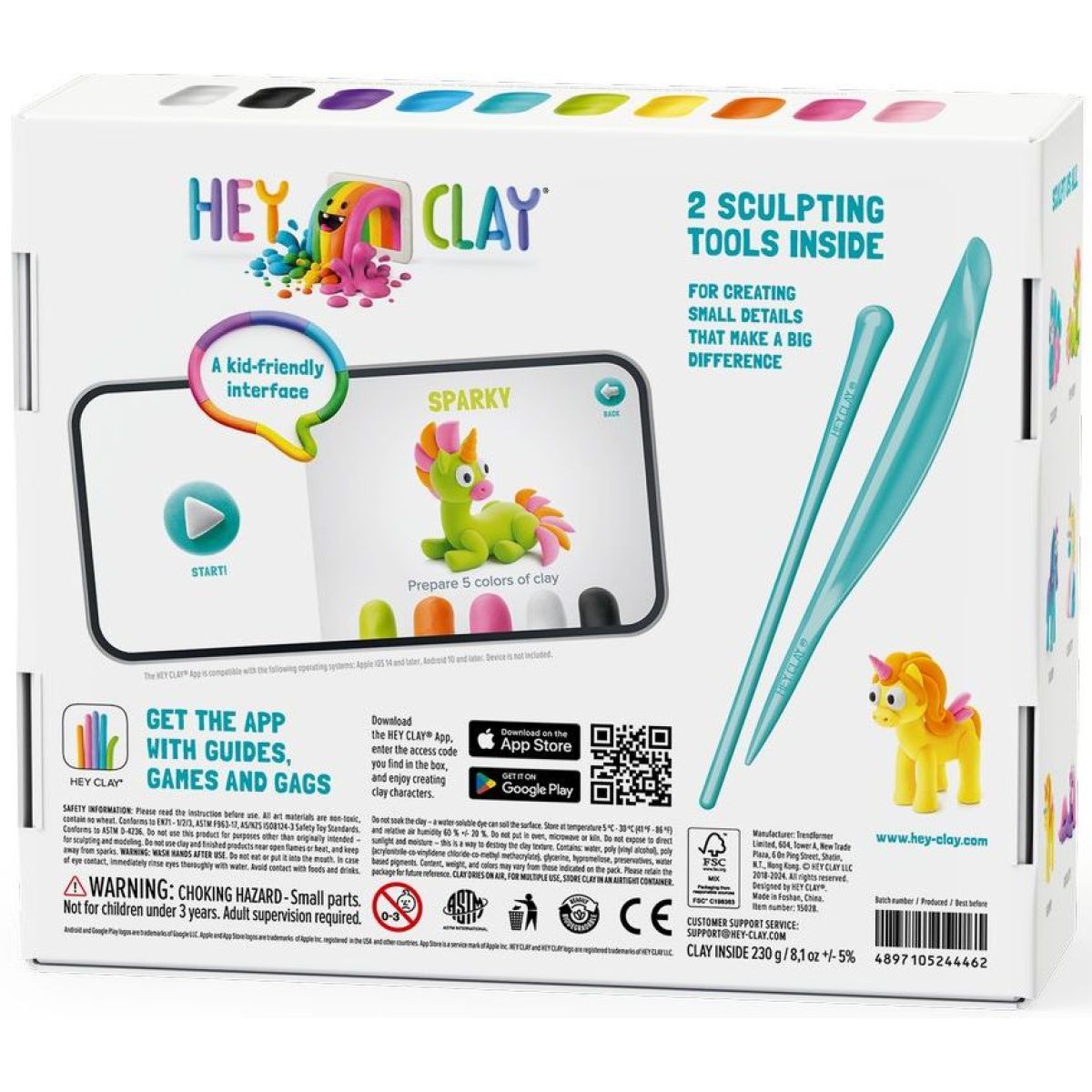 Hey Clay Sada Jednorožci 15ks CEE