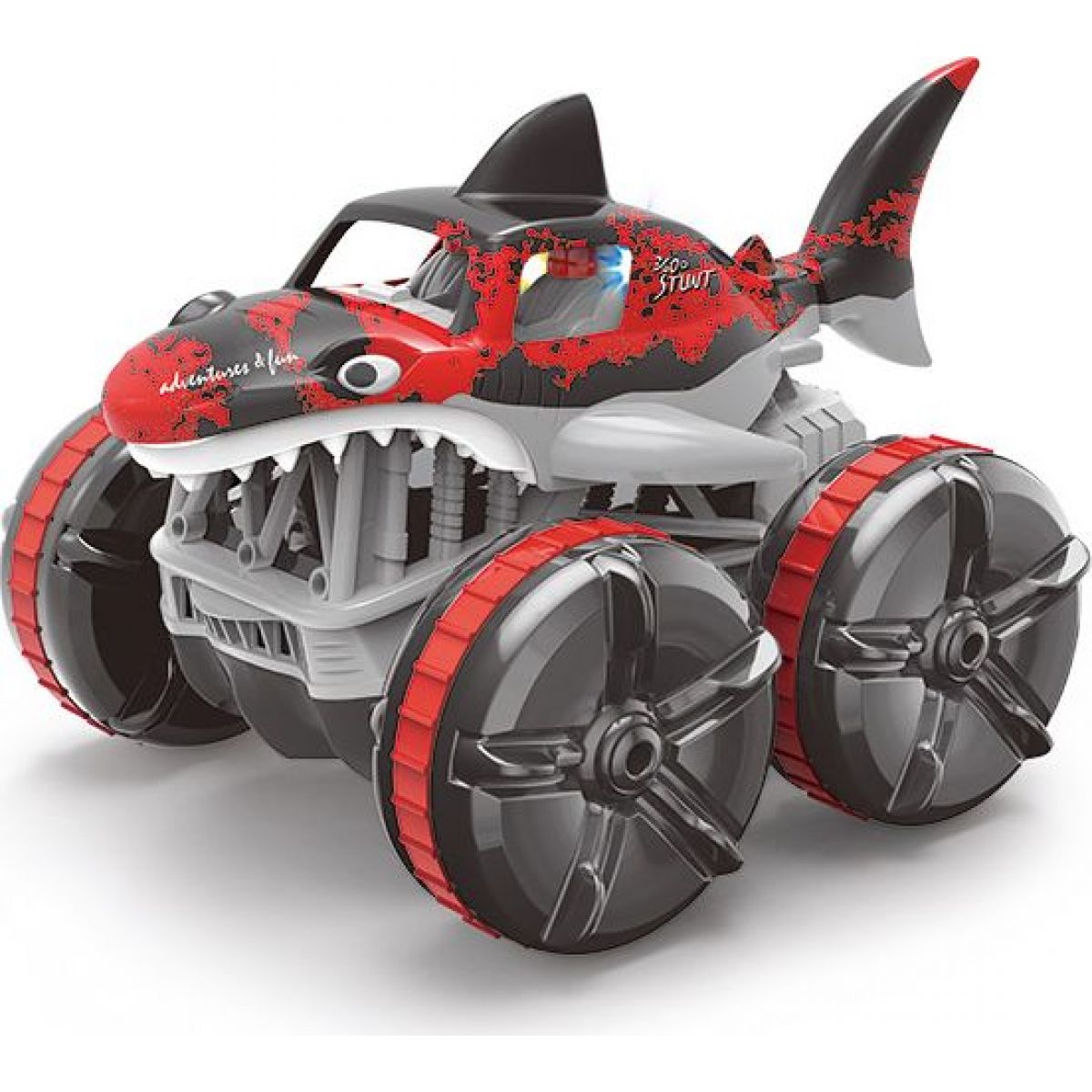 RC obojživelné auto žralok červený