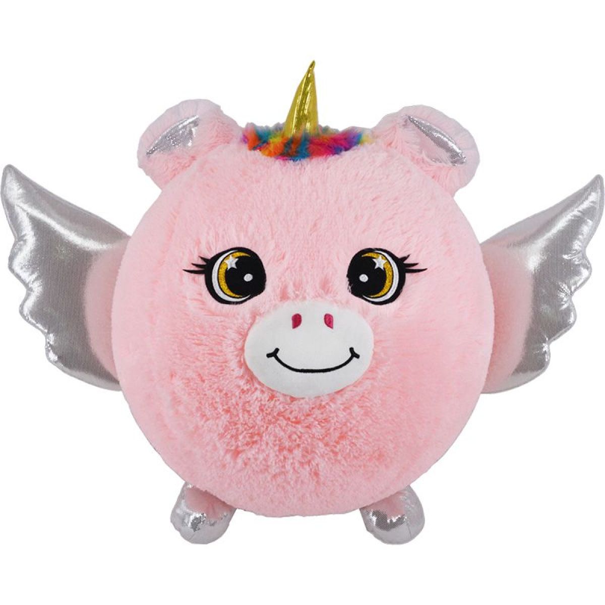 Sparkys Nafukovací plyšový kamarád - Jednorožec růžový 30 cm
