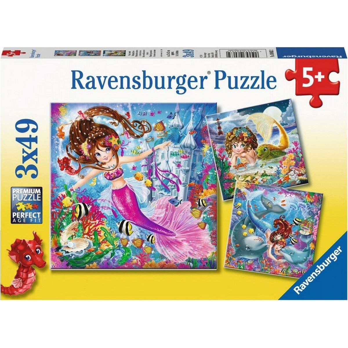 Ravensburger Puzzle Mořské víly 3 x 49 dílků