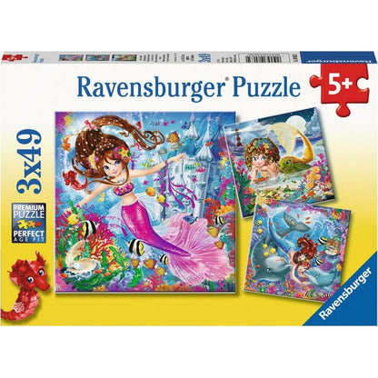 Ravensburger Puzzle Mořské víly 3 x 49 dílků