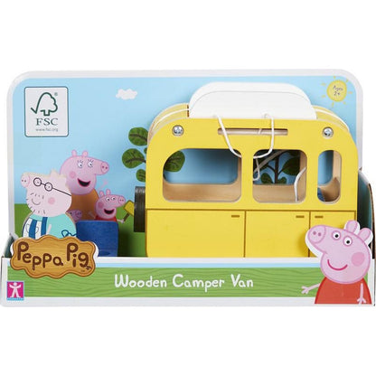 Peppa Pig dřevěný karavan a figurka Tatínek