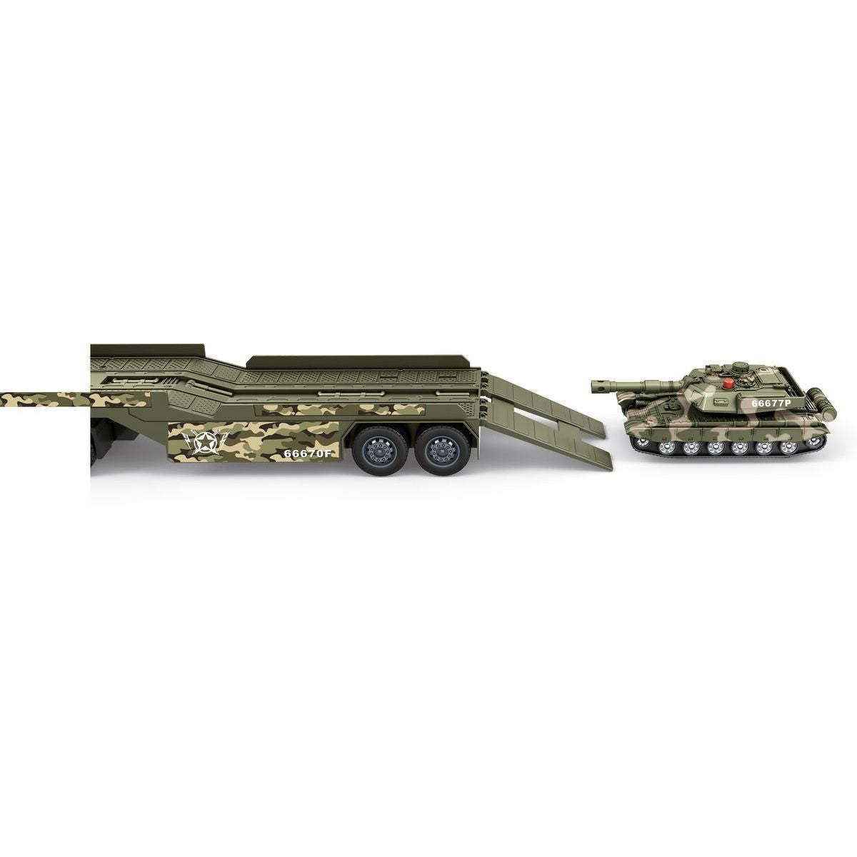 Sparkys CITY SERVICE CAR - 1:12 Vojenský tahač s vrtulníkem a tankem