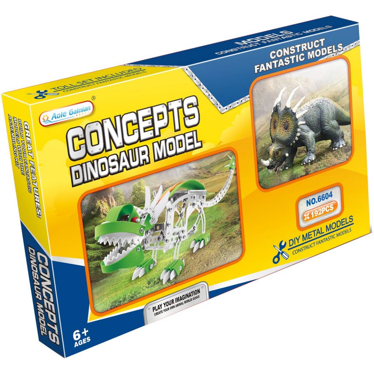 Alltoys Kovová stavebnice Styracosaurus 192 dílků