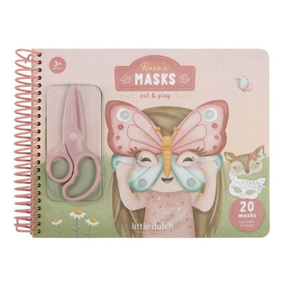 Little Dutch Kniha s vystřihovacími maskami Rosa