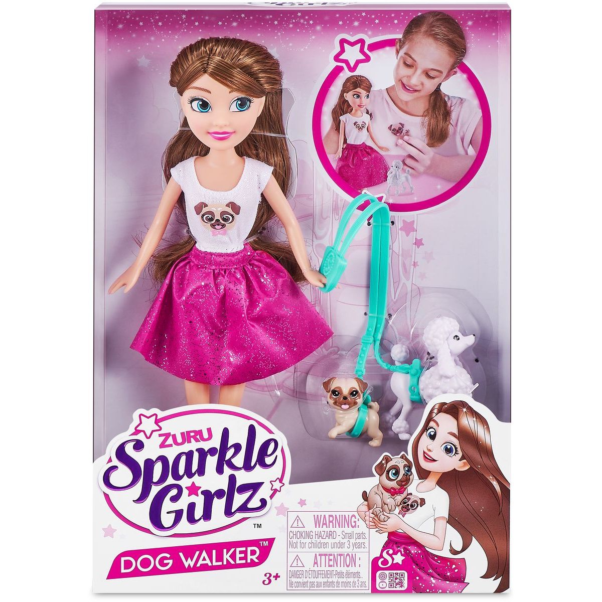 Zuru Panenka Sparkle Girlz se dvěma pejsky