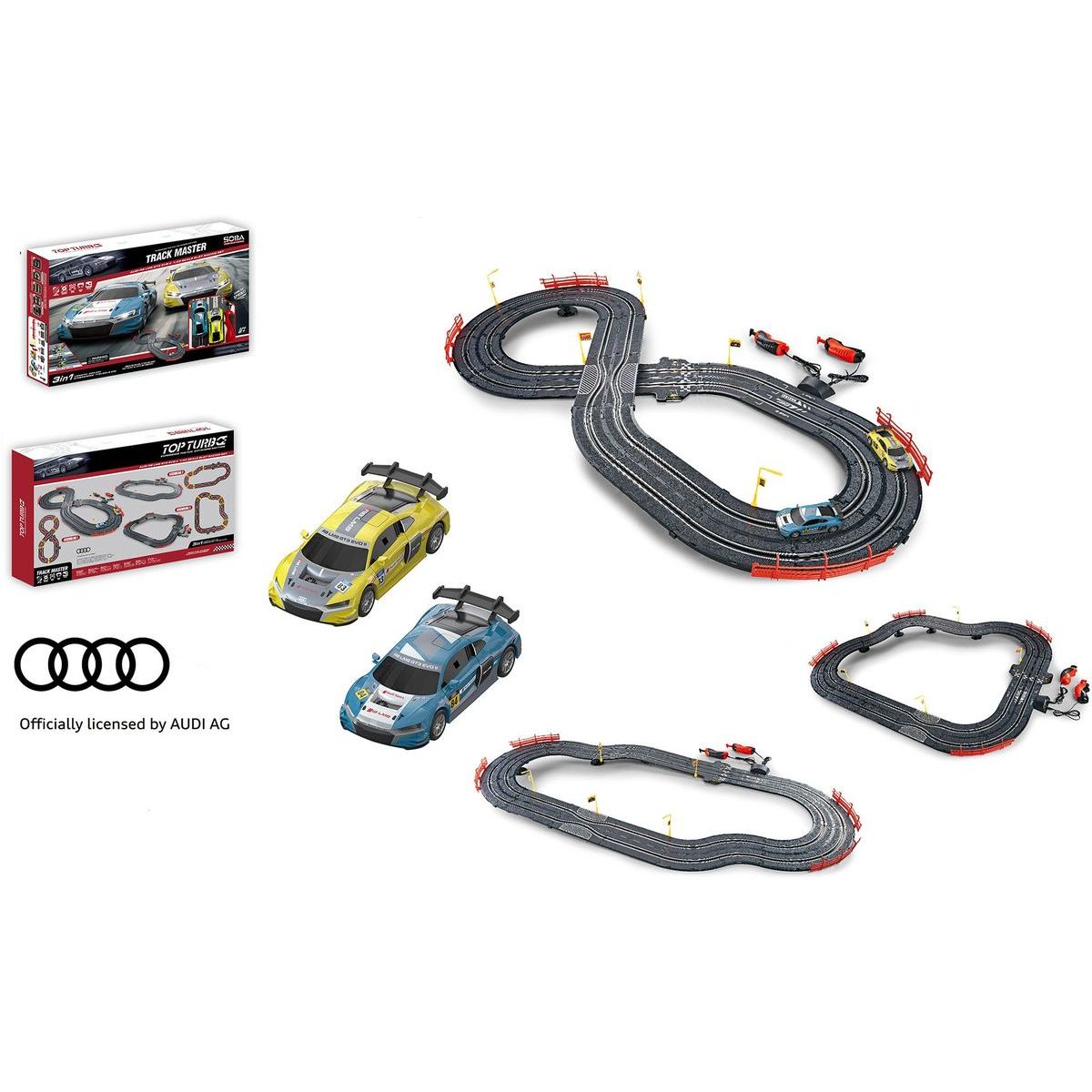 Autodráha s licení Audi, 320 cm, s USB napájecím kabelem