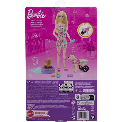 Barbie panenka a pejsek s invalidním vozíčkem