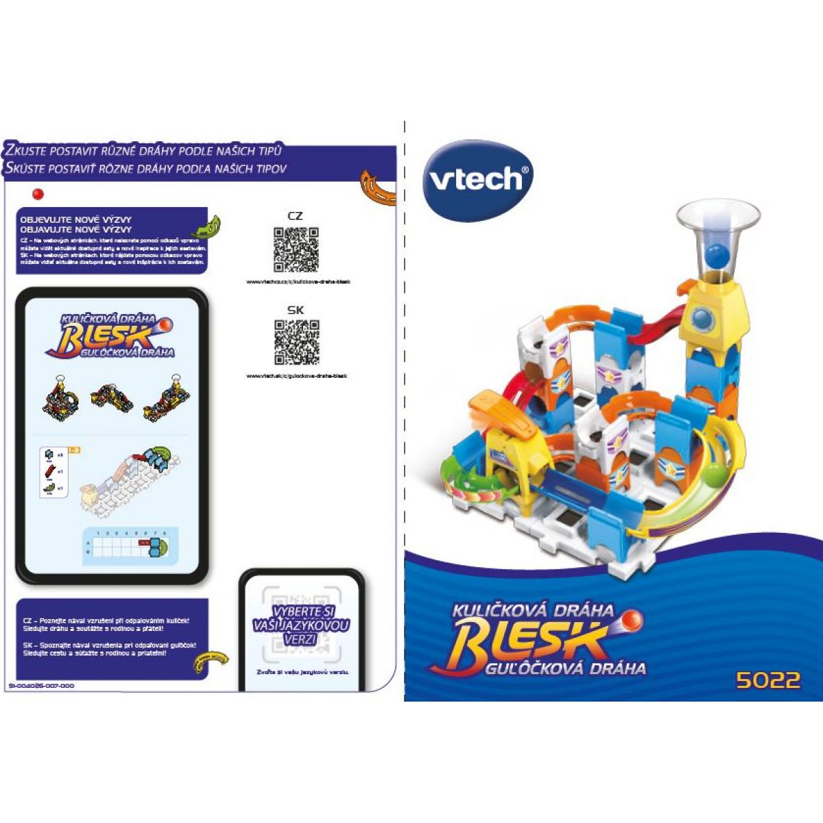 Vtech Kuličková dráha Blesk - Dvojitý skok CZ SK
