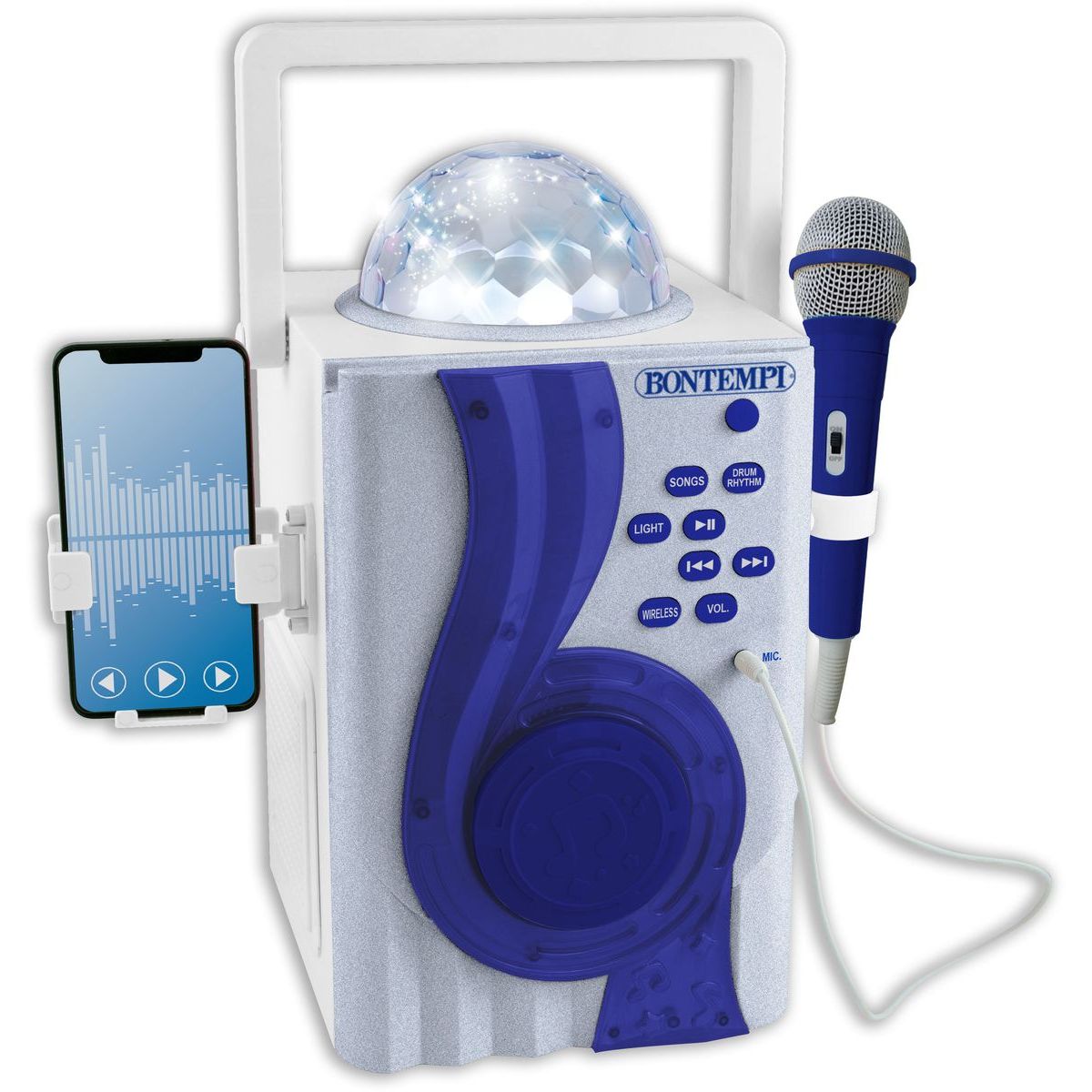 Karaoke boom box s disco světelnými efekty