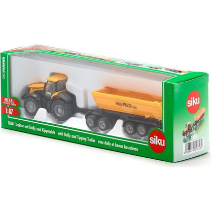 Siku Farmer Traktor se sklápěcím přívěsem 1:87